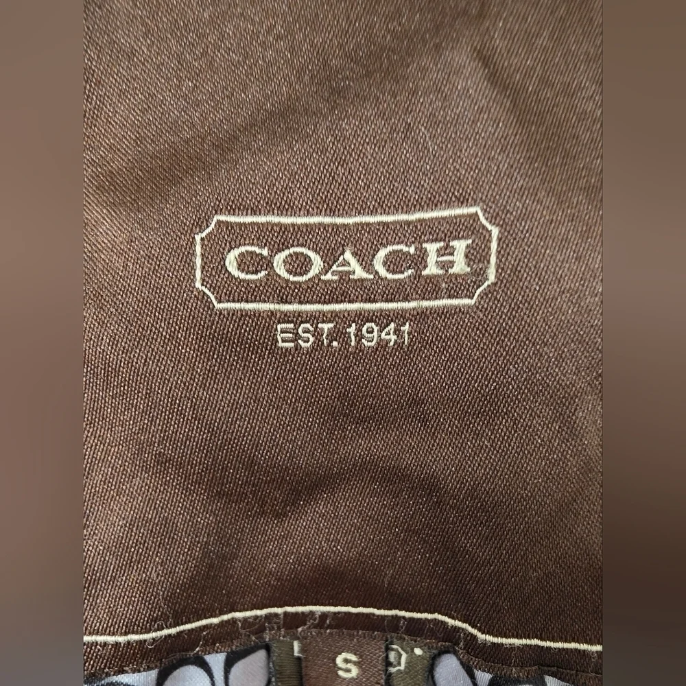 Coach Black Quilted Barn Jacket with Leather Trim | Women's S